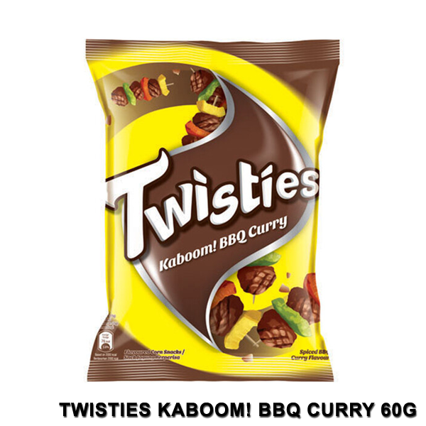 TWISTIES Kaboom! BBQ Curry Corn Snacks - 60g