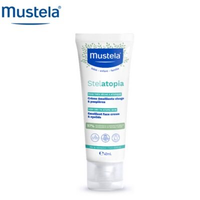 MUSTELA Stelatopia Emollient Face Cream and Eyelids for Extremely Dry Skin (40ML / 1.35fl.oz)
