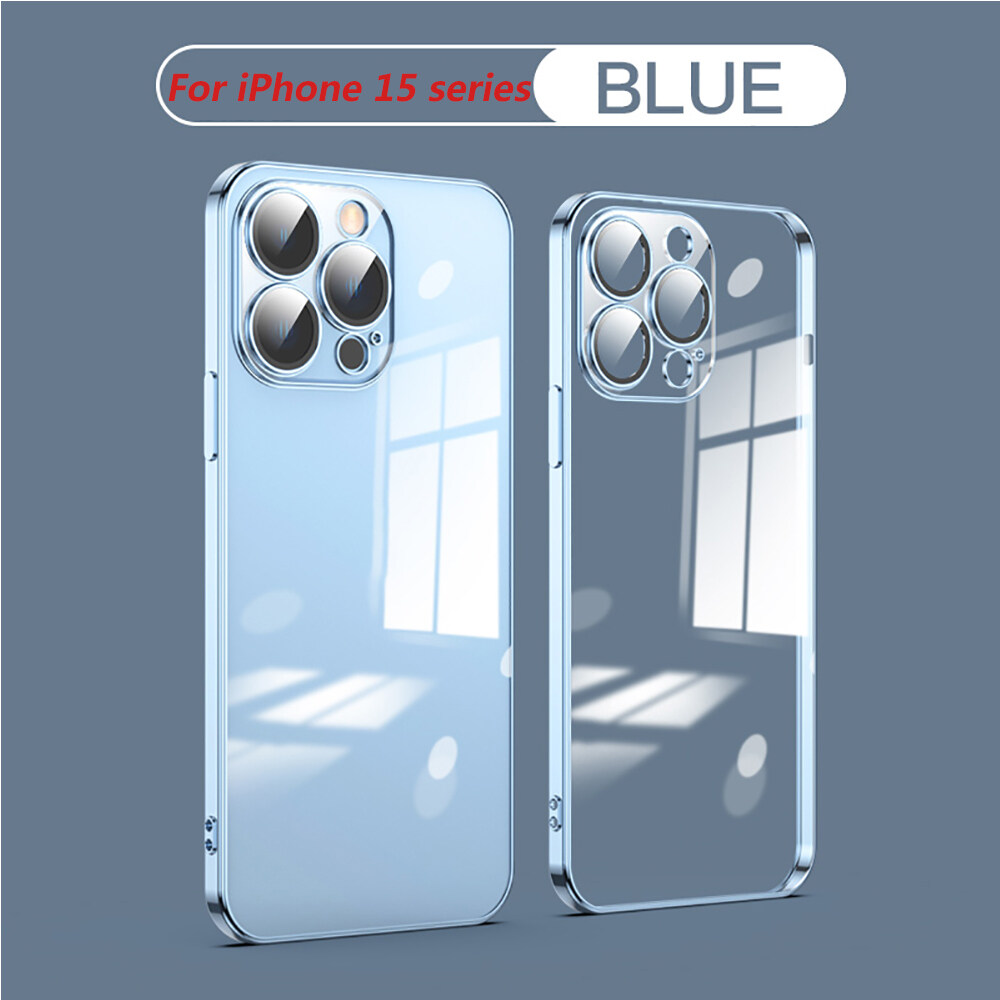 Silicon mềm trong suốt bìa cho Iphone 15 Pro Max trường hợp I phone15 Pro 15Pro 15 cộng với iPhone 15 Kính bảo vệ máy ảnh chống sốc coque 2023 vỏ