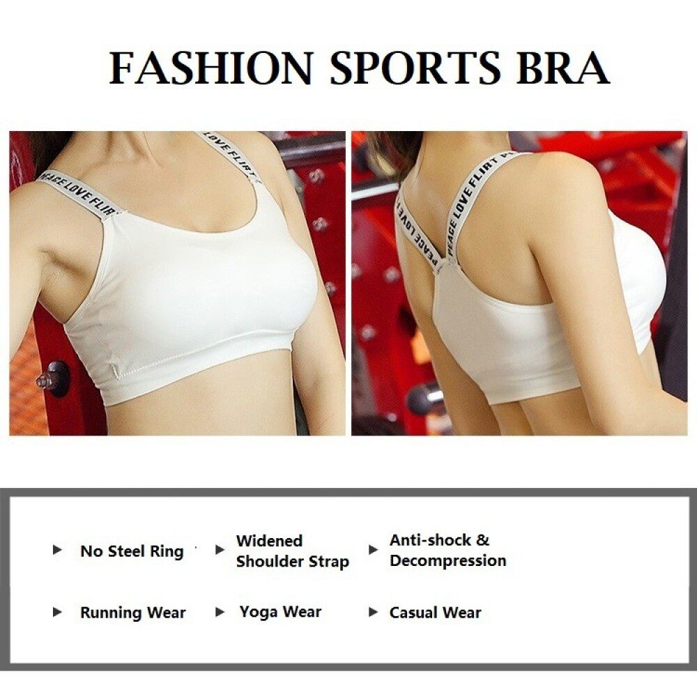 [ Local Ready Stocks ] Stylish Breathable Sports Bra Woman Cross Sport Bra Gym Bra Yoga Bra Fitness Bra Wireless Bra with Pad