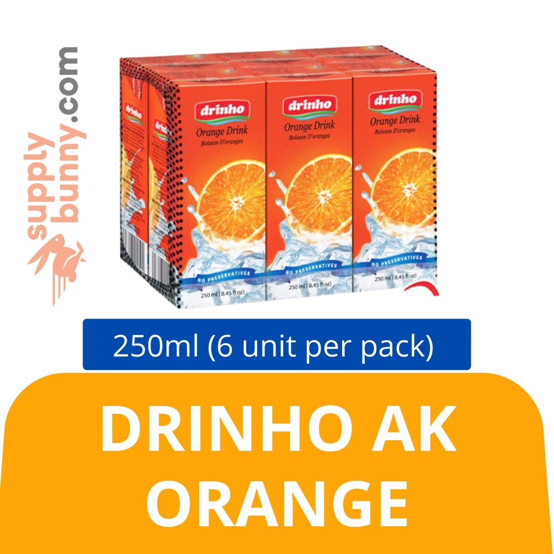 Drinho AK Orange 250ml (6 unit per pack) 顶好橙汁饮料 PJ Grocer Minuman Oren