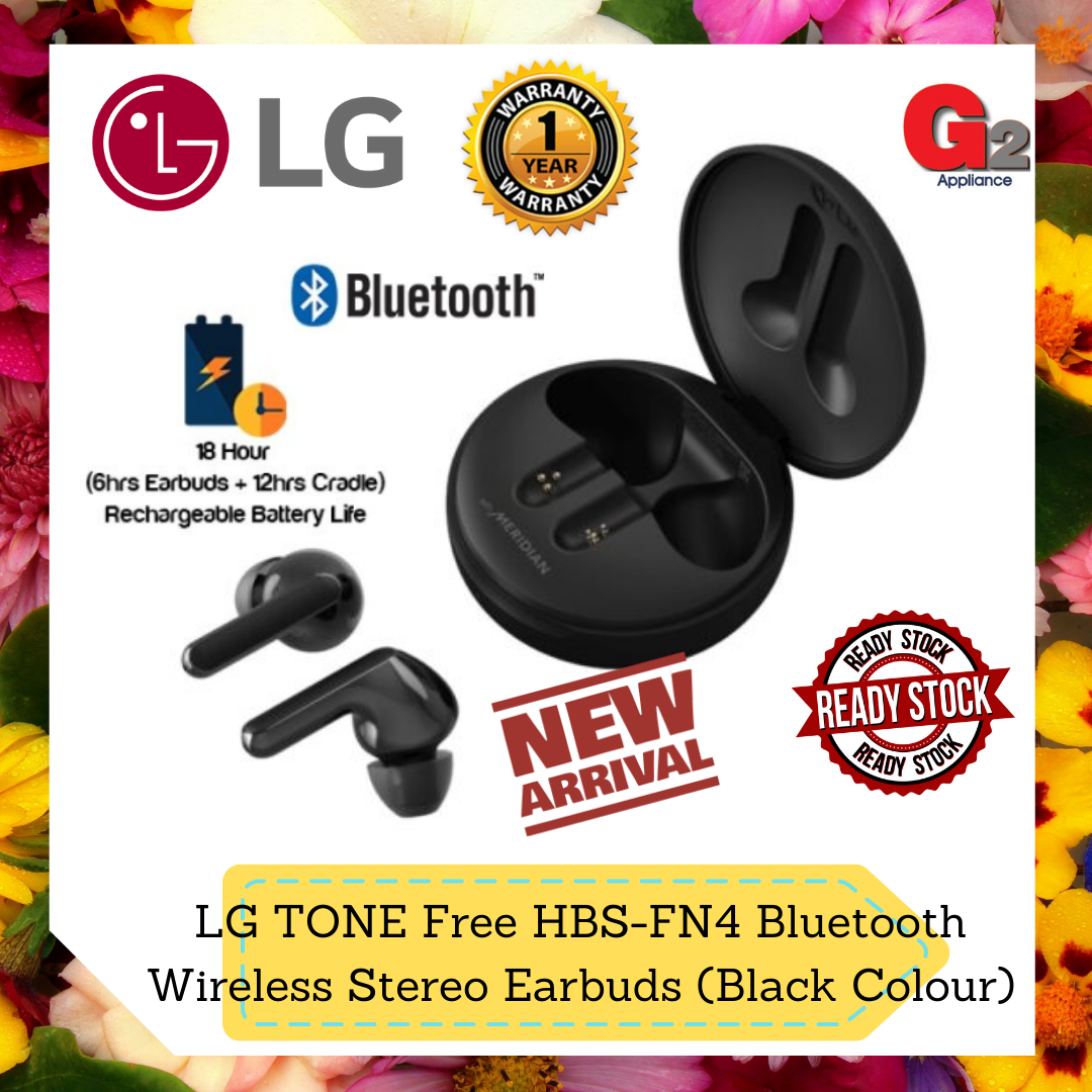 LG TONE Free HBS-FN4 Bluetooth Wireless Stereo Earbuds (White Colour / black colour)