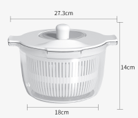 Locaupin Rotary Salad Spinner Dehydrated Machine Manual Salad Dehydrator  Vegetable Colander Water Drain Basket