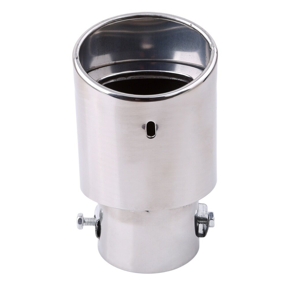Mode Shop Universal Stainless Steel Chrome Car Tail Rear Straight Round Exhaust Muffler Pipe Tip