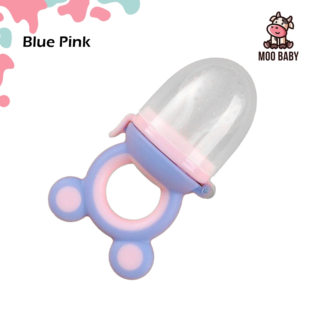 Moo Baby Fruit Food Feeder Puting Buah Bite Silicone Teether Pacifier Infant Feeding Tool Eating Bayi Makan