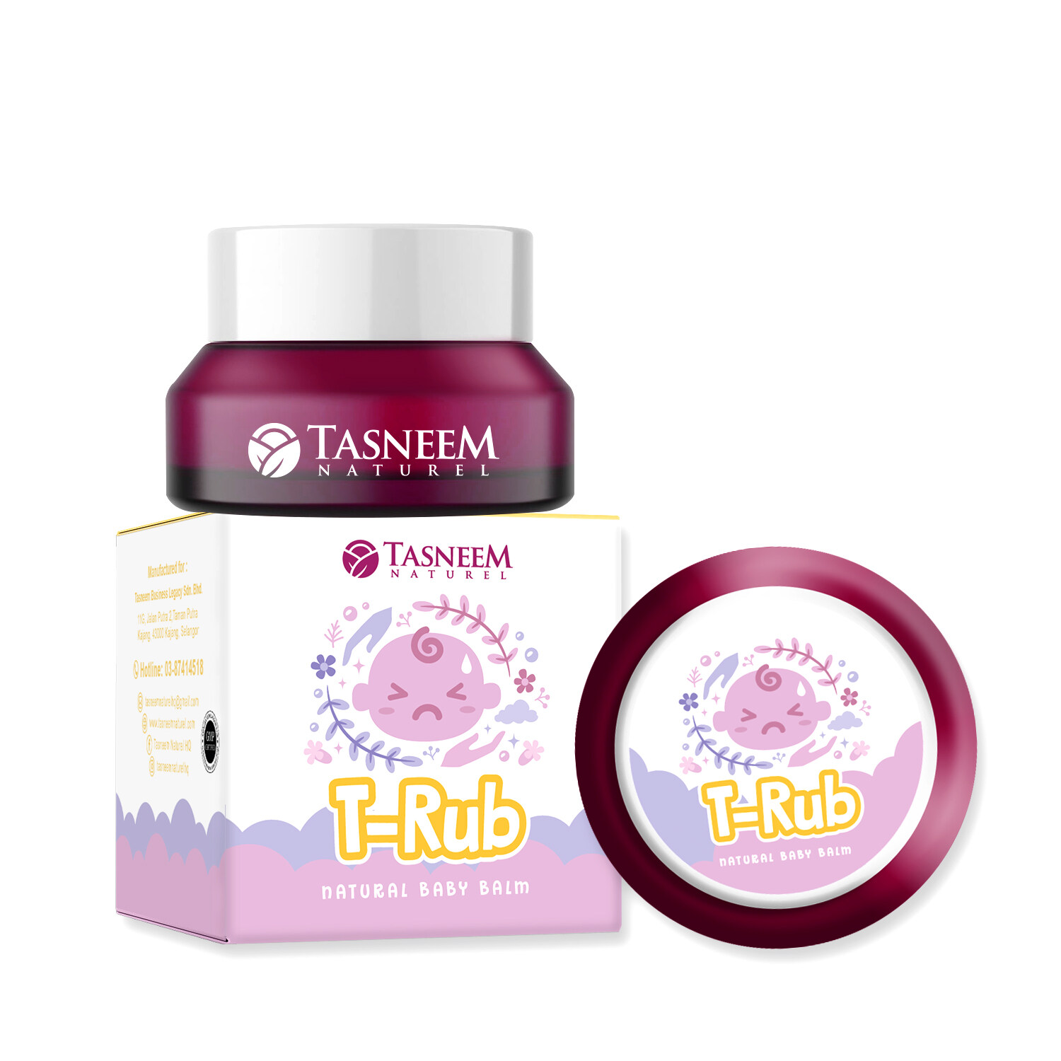 T-Rub Baby Balm by Tasneem Naturel / Untuk kembung perut dan Ketidakselesaan Perut Bayi