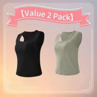 【OFFICIAL】VEIMIA Stylish Tank Top Higher Side Seam Deep U-shaped Neckline With Wide Shoulder Straps Design