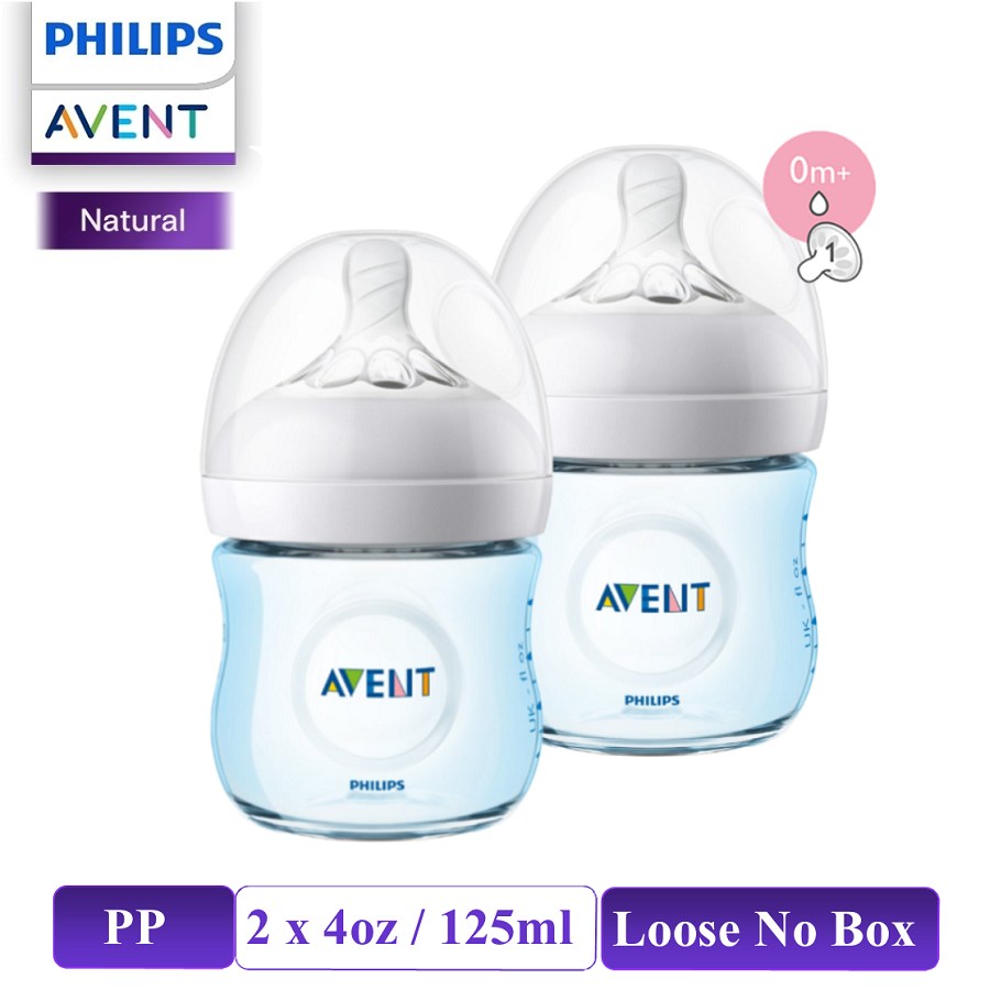 Philips Avent Natural Baby Milk Feeding Bottle Botol Susu 2oz / 125ml 4oz / 260ml 9oz / 330ml 11oz White / Pink /Blue