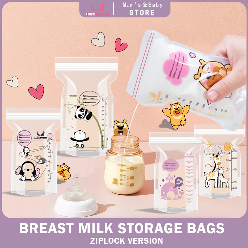 Breastmilk Storage Bag Double Lock 5oz/8oz bag susu breast milk storage bags BPA free 30pcs/Pack