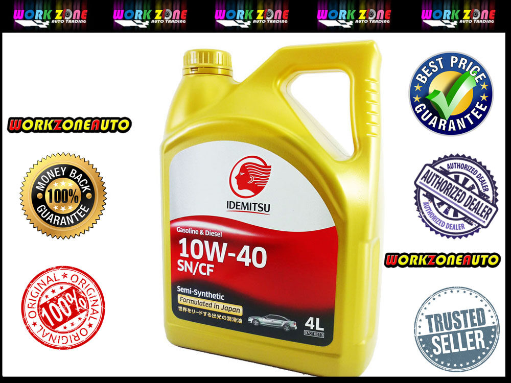 (Old Stock Clearance) Idemitsu 10W40 SN/CF Semi Synthetic Engine Oil 4