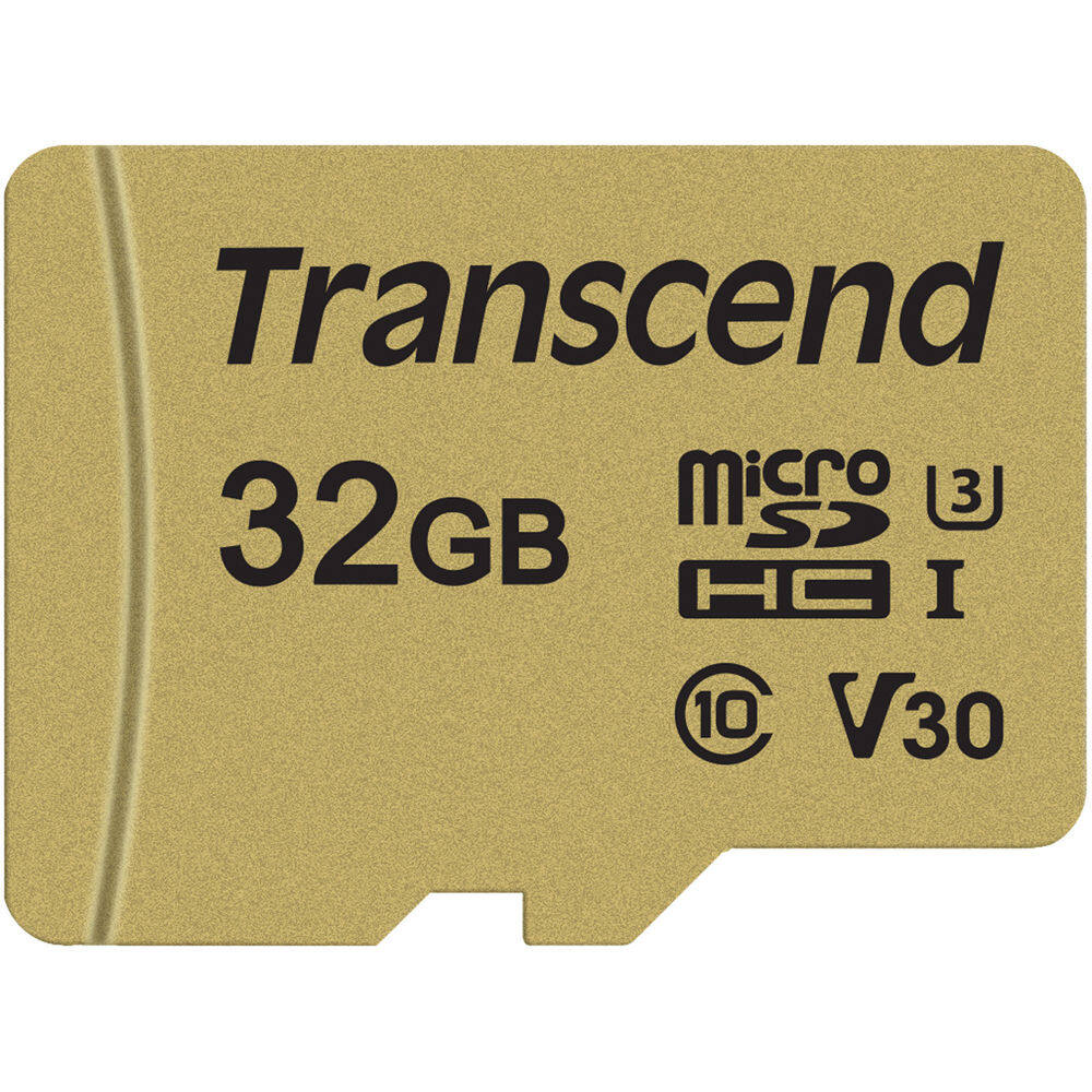 Transcend 500S MicroSD Memory Card with 4k Record Support, Up To 95mb/s Read, Ideal for Smartphone, Action Cam, Drone and Digital Camera