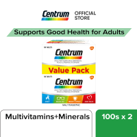 [Value Pack] Centrum Multivitamin-Multimineral Plus Lutein Healthy Eyes & Lycopene Good Health for Young Adults (2x 100s)