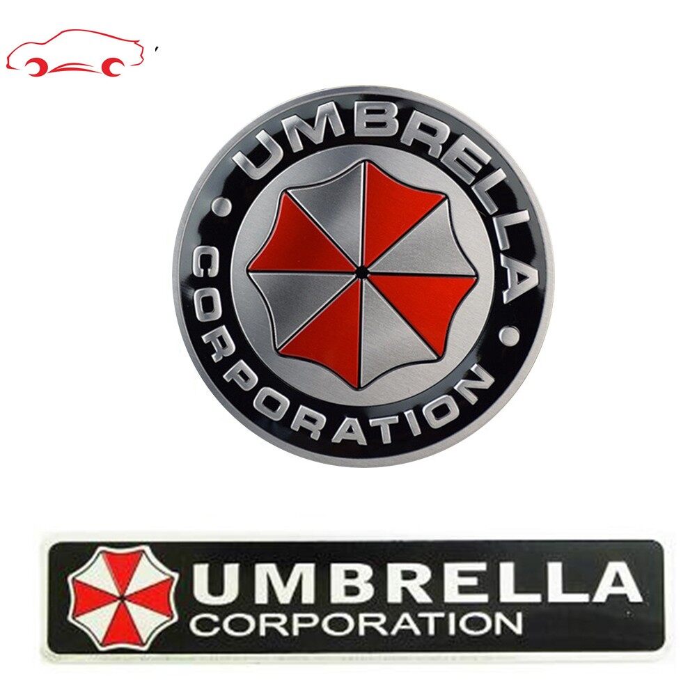 How New 3D Aluminum Corporation Umbrella Car Sticker Self Decal