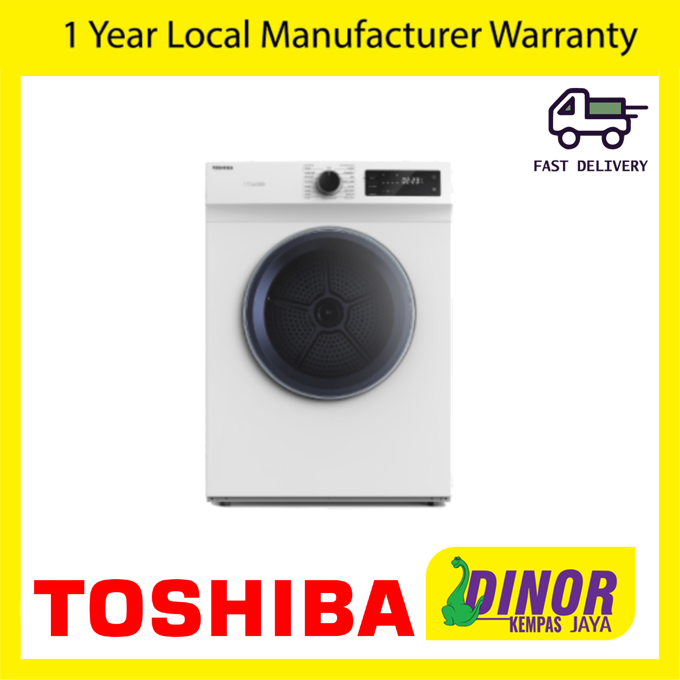 Toshiba 7.0KG SENSEDRY™ Tumble Dryer TD-H80SEM / TDH80SEM