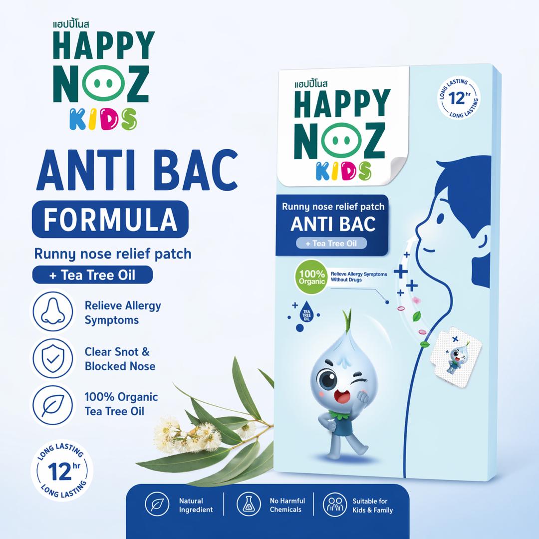 Happy Noz Official Anti-Bacterial Patch for Baby & Kids | Yellow Mucus Flu Infection Relief Sticker