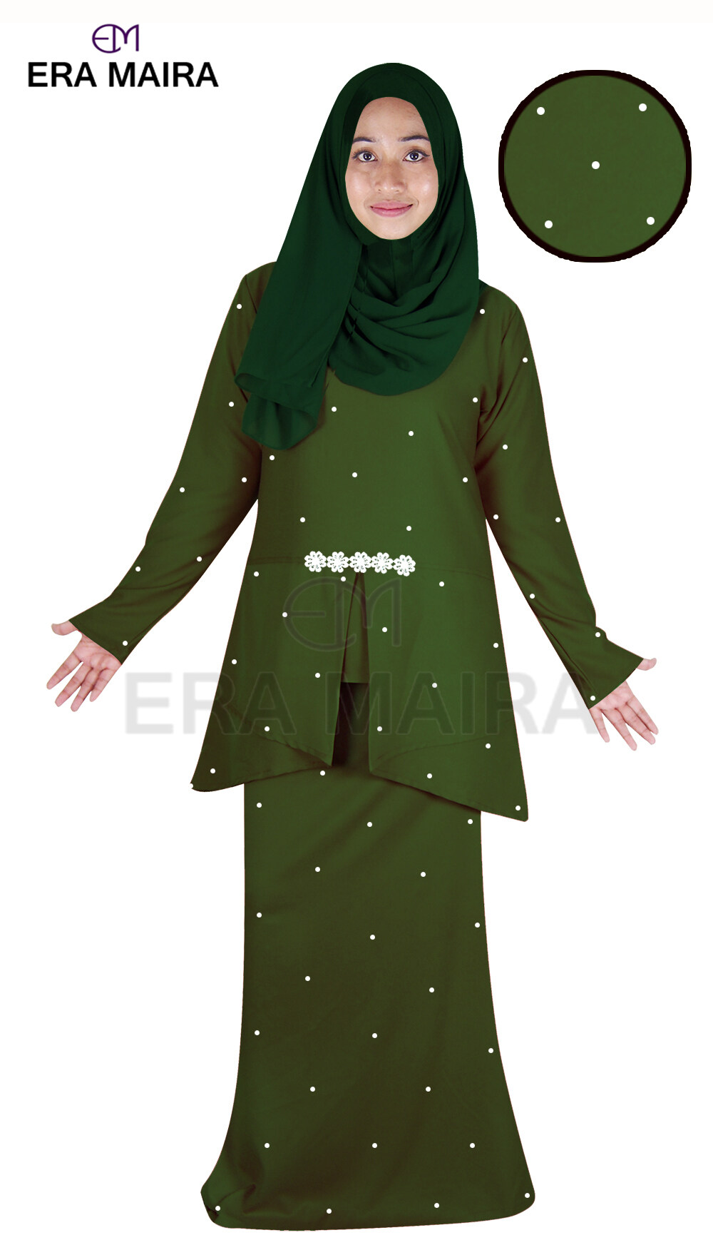 New Baju Kurung Muslimah Top Double Panel Dress Women Starletz - Hina