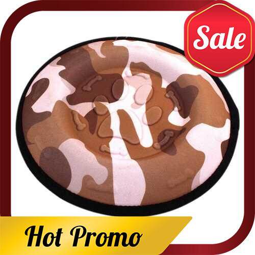 Dog Toy Interactive Flying Disc Floatable Disc for Pets Playing Training Exercise Entertain Tools Dog Cat Funny Toy (Brown)