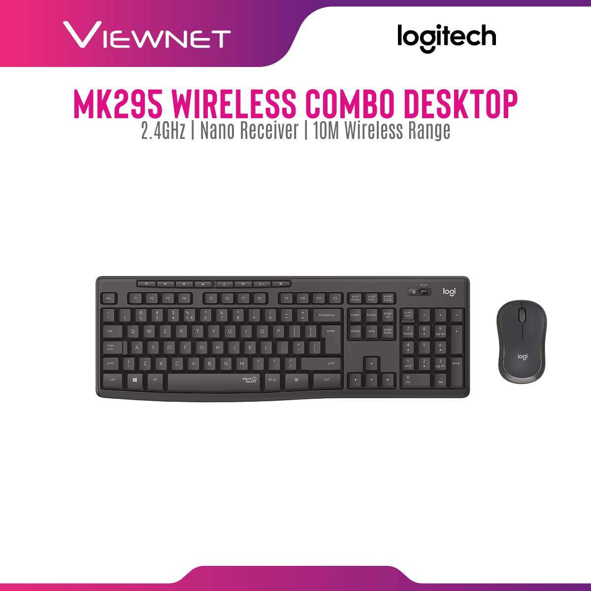 Logitech MK295 Wireless Silent Keyboard + Mouse Combo Desktop