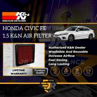 K&N Washable Drop In Replacement Air Filter Honda Civic FE 1.5 Penapis Udara Car Intake Parts KN-AF-33-5120