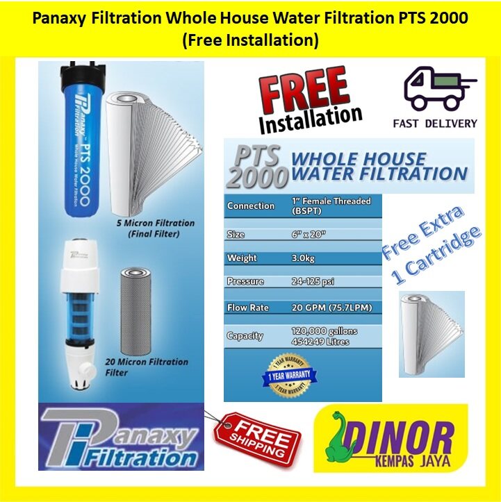 Panaxy Filtration Whole House Water Filtration PTS 2000 / Free Installation / Free Delivery