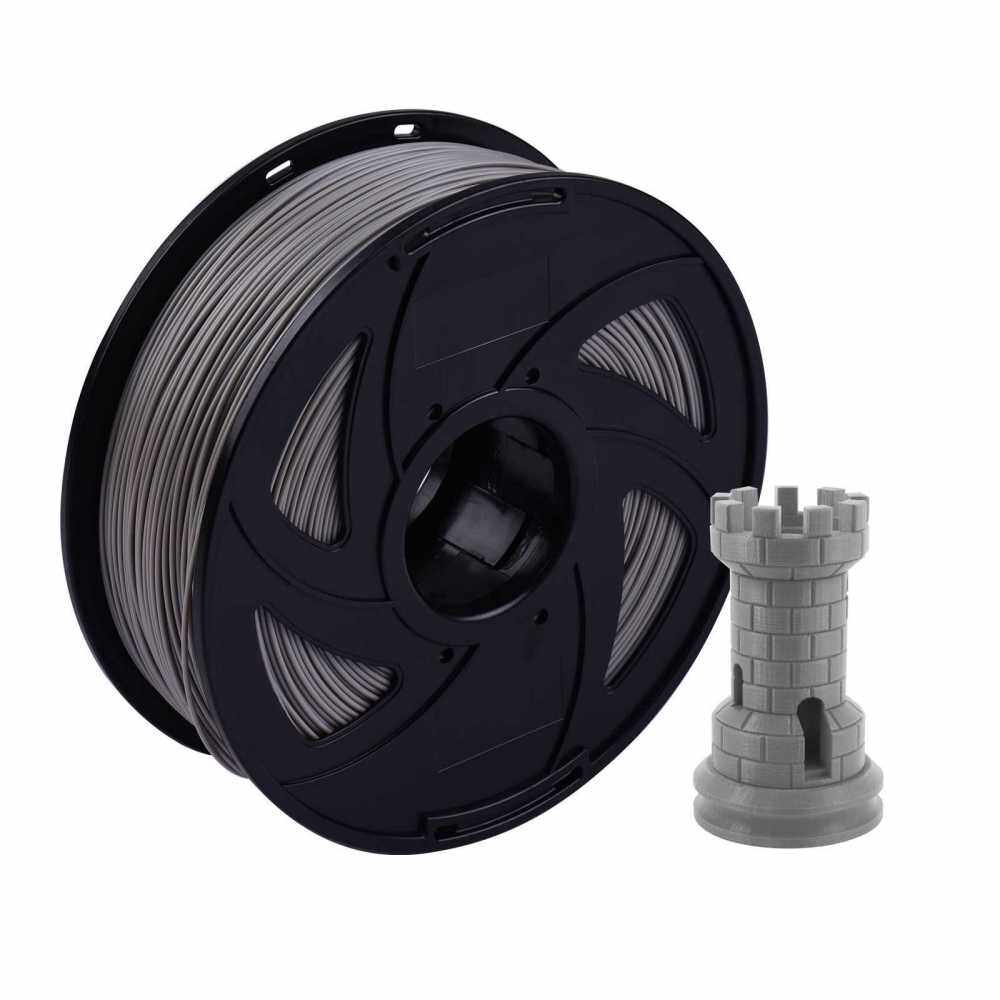 Aibecy 3D Printer Filament 1.75mm ABS Filament 1KG(2.2LBS)/ Spool Vacuum Sealed for Most FDM 3D Printer, Grey (Grey)