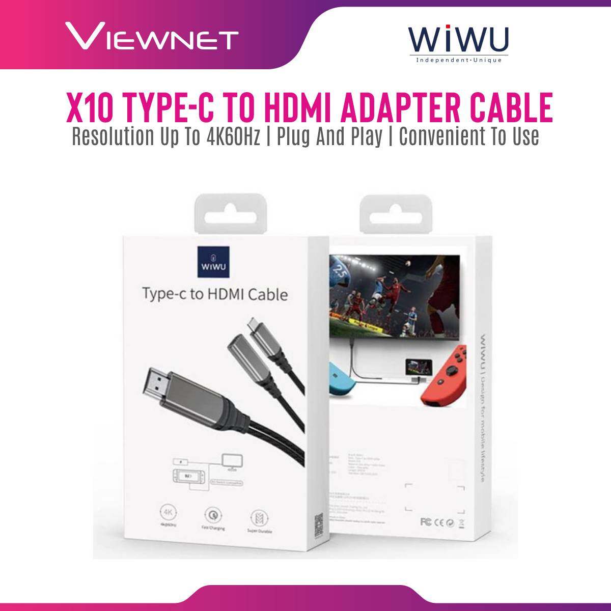 WiWU X10 Nintendo Switch Type-C To HDMI Cable Phone to TV MacBook TV Cable