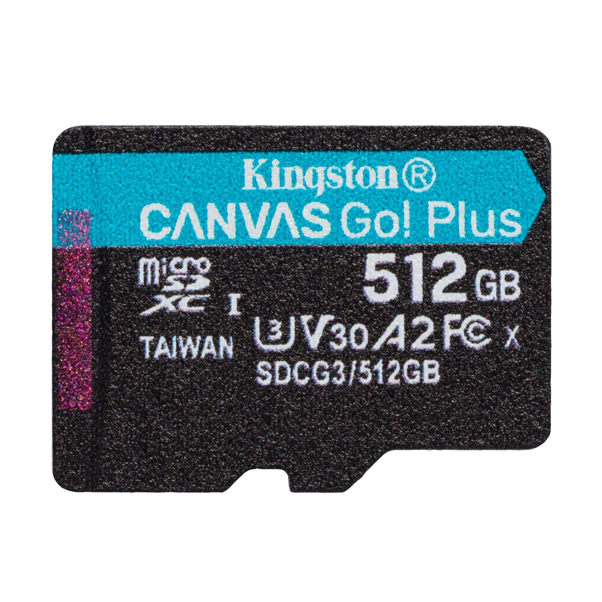 Kingston Canvas Go Plus Micro SD SDCG3 Series (64GB / 128GB / 256GB / 512GB) with 4K Video Production, Suitable for Action Cams, Drones and Mobile Device
