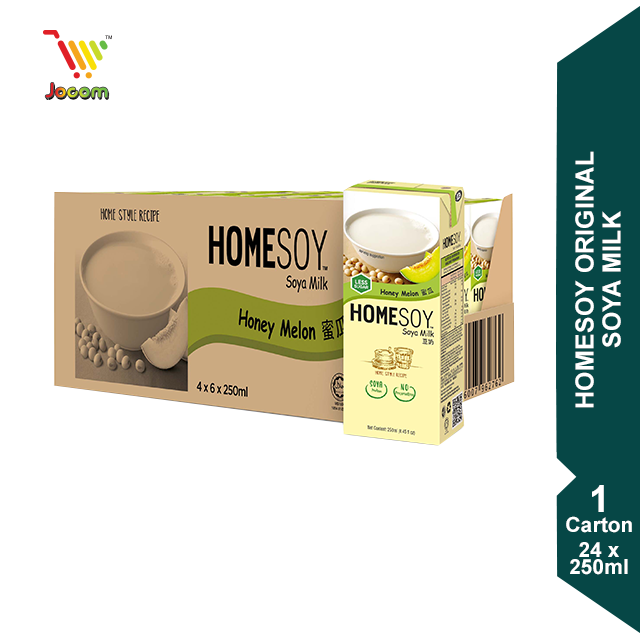 HOMESOY Honey Melon Soya Milk 1 Carton (24 x 250ml) [KL & Selangor Delivery Only]