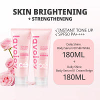 [NEW Shade] lavojoy Let It Glow Daily Shine Body Serum 180ml SPF50 PA++ Sunscreen Lotion | Instant Tone Up & UV Protection | Brightens | Moisturize | Strengthen Skin Barrier | Memutihkan& Melembapkan kulit& terlindung dari UV