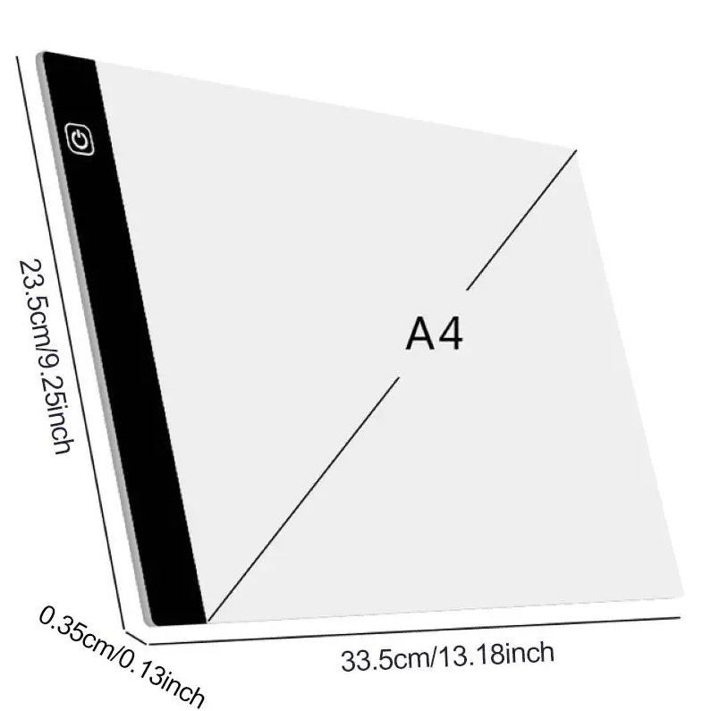 LED Drawing Board A3/A4/A5 Tracing Board Light Pad Brightness Adjustable Animation Drawing Pad Sketching Animation Light Box Electronic Art Graphic Painting Writing Table Educational Toy
