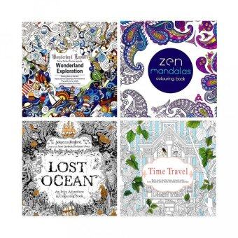 4 UNITS 2016 New Secret Garden An Inky Treasure Hunt And Coloring Book For Children Adult