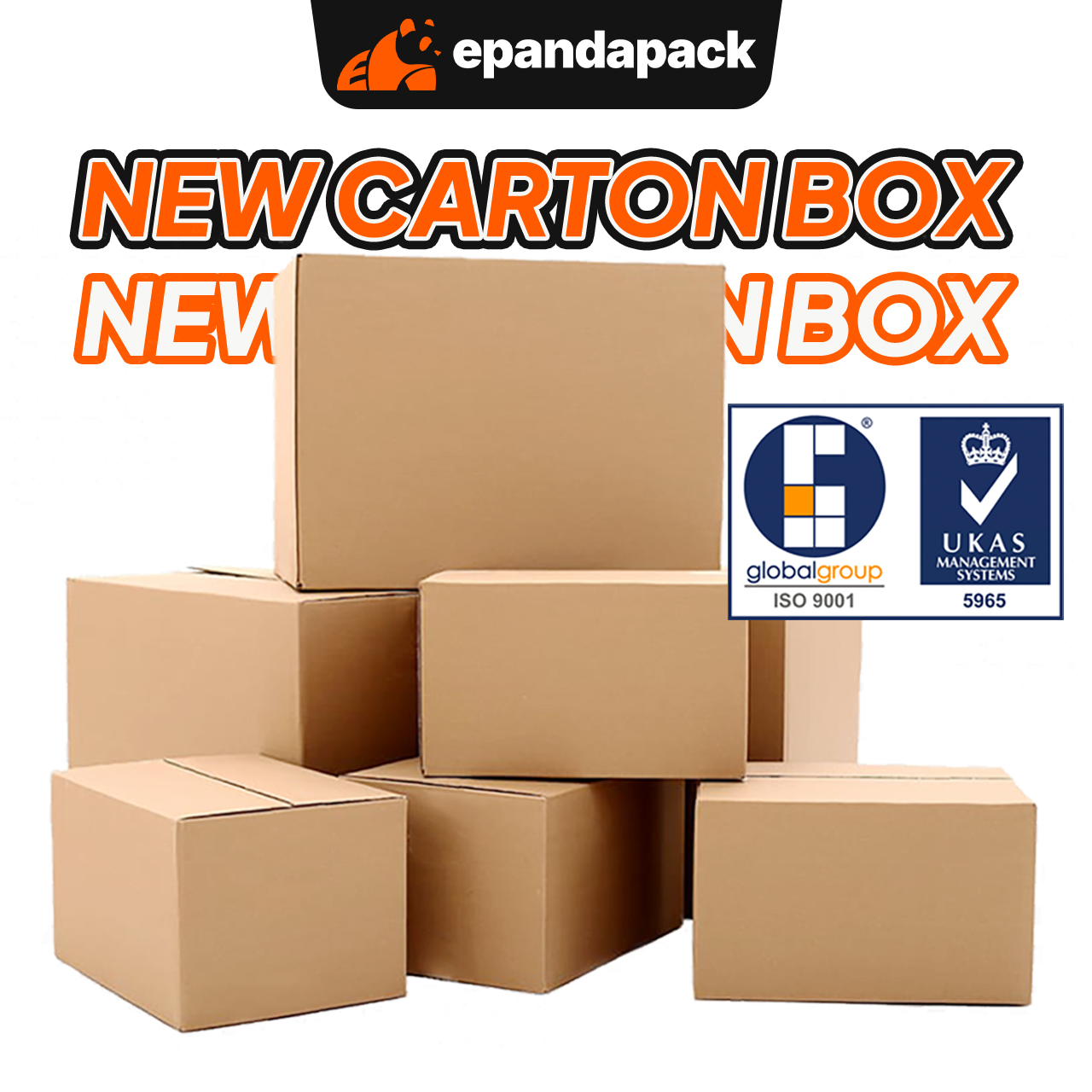 Corrugated Carton Box Packaging Courier Parcel Box Kotak Karton Pembungkusan Kotak Penghantaran