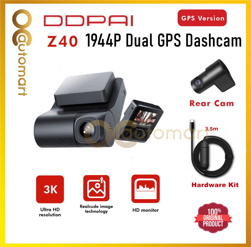 DDPAI Z40 1994P Front n Rear DashCam Recorder IPS Monitor GPS Version 360 Rotation Wifi DVR 24H Parking Protector