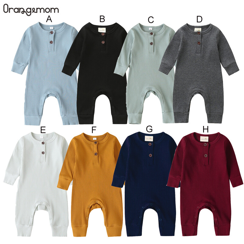 Buy Online 0-18Months Spring Summer Baby Girl Boy Jumpsuit Long Sleeved Toddler Romper Striped Simple Infant Body Suit Colorful Baby One-piece1pcs Price Comparisons