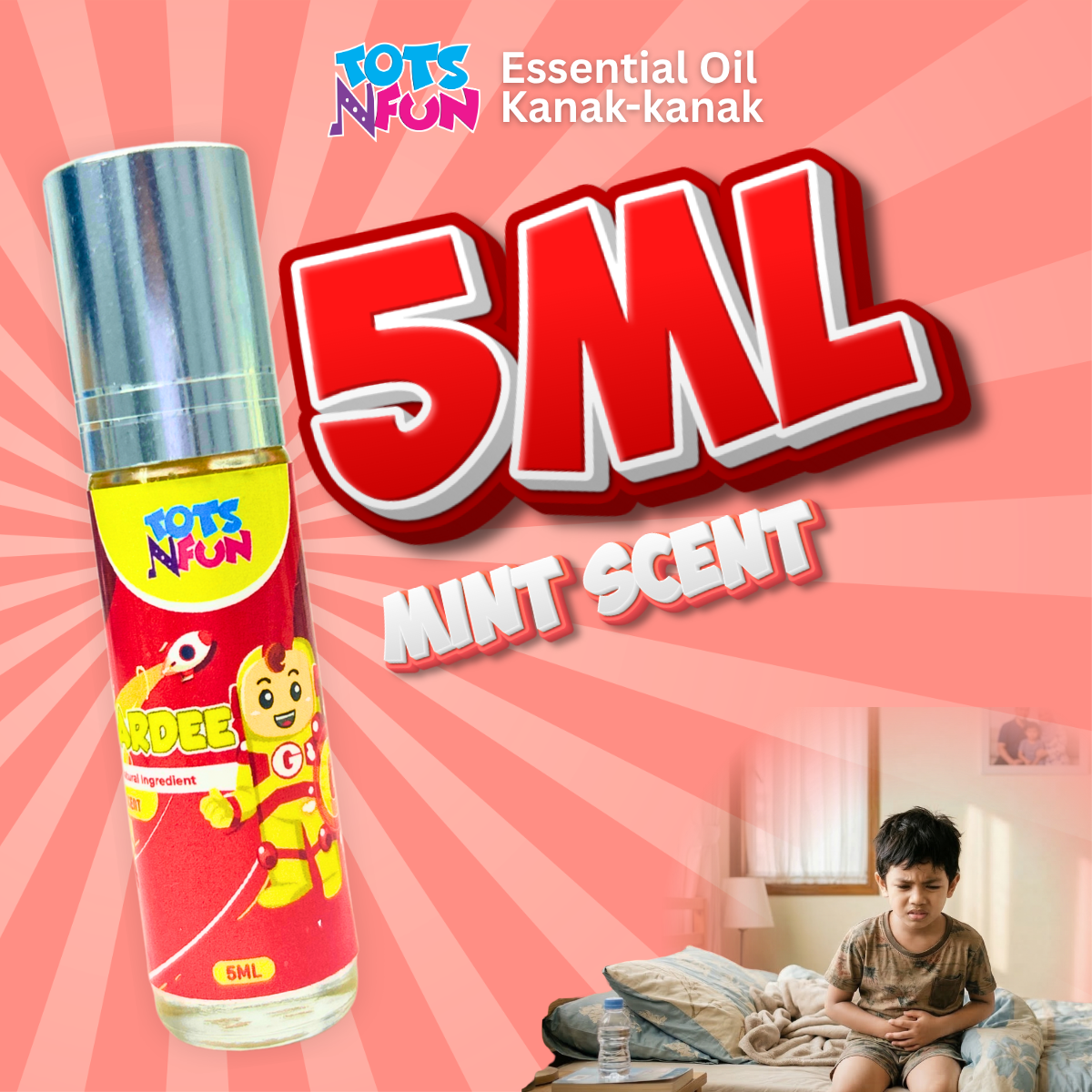 TotsNFun Essential Oils Aromatherapy Roll-On for Baby & Kids