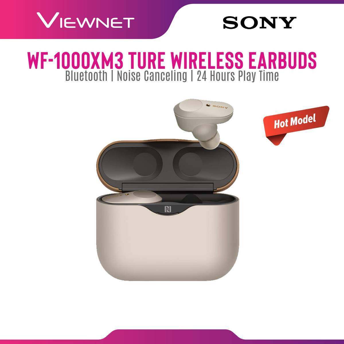 [HOT MODEL] Sony WF-1000XM3 WF1000XM3 Premium Bluetooth Wireless Noise Cancelling In-ear Headphones Earbuds with Charging Case