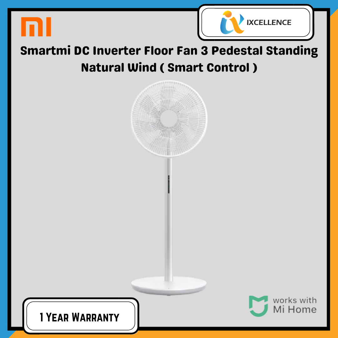 [IX] Xiaomi Mi Smartmi Natural Wind Pedestal Fan 2 / 2S DC Frequency Fan 20W 2800mAh 100 Speed Control