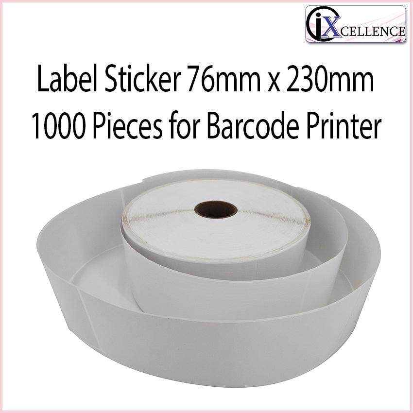[IX] Label Sticker 76mm x 230mm x 1000 Pieces for Barcode Printer (White)