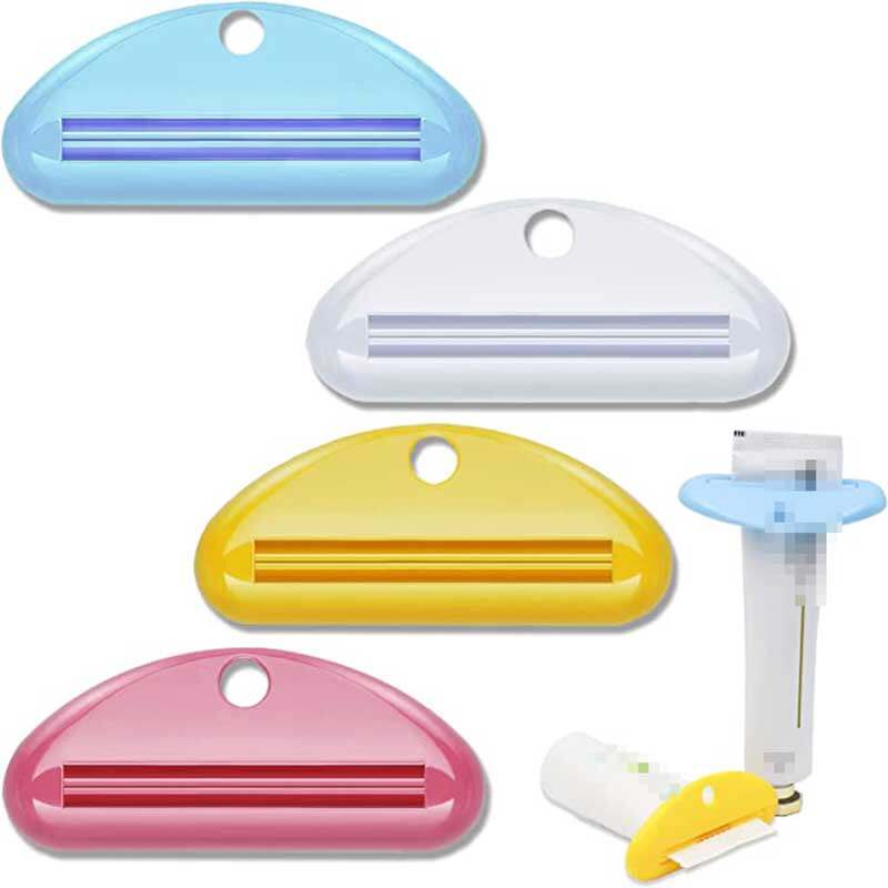 Kem đánh răng ép dispenser sữa rửa mặt ngắn kid kem đánh răng ống tiết kiệm kem đánh răng ép phụ kiện phòng tắm