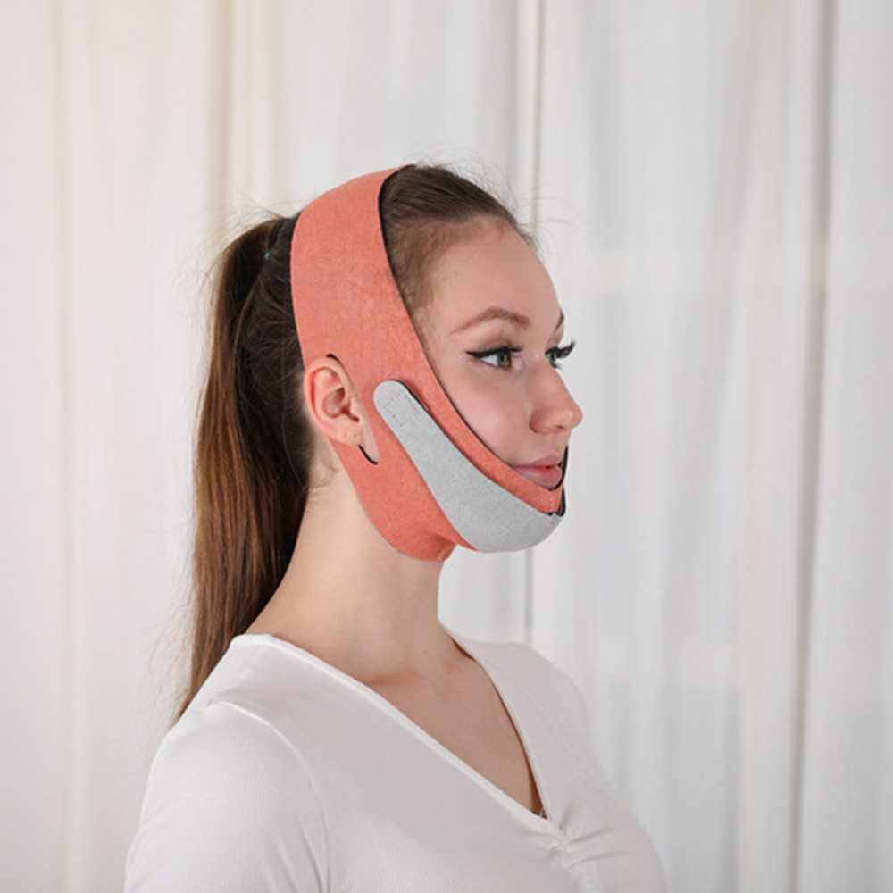 Reusable Face Slimming Strap Face Lifter & Slimmer Belt Double Chin Reducer V Line Lifting for Better Face & Chin Anti Snoring Solution (Orange)
