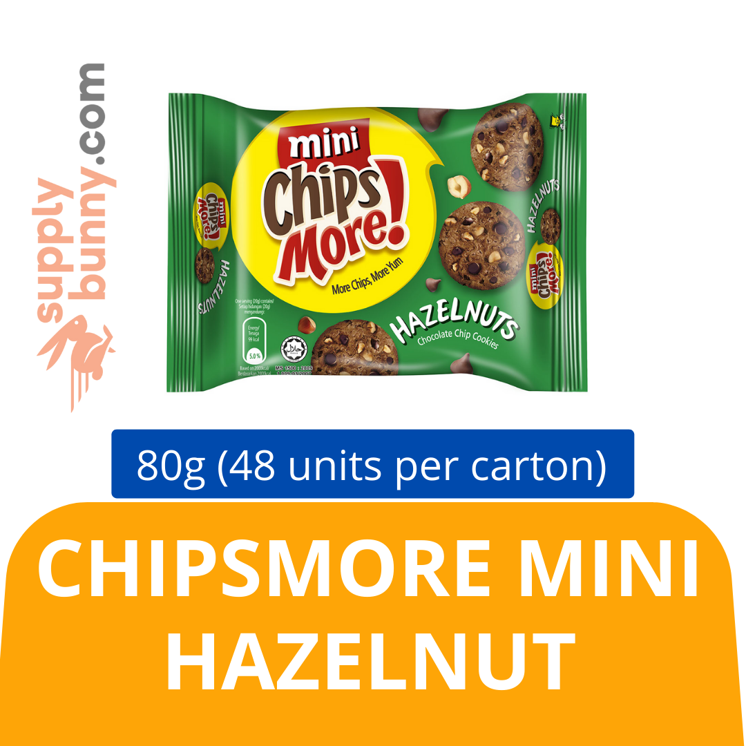 Chipsmore Mini Hazelnut (80g X 48 packs) (sold per carton) 趣多多迷你藍栗子餅乾 PJ Grocer Biskut Chipsmore Mini Hazelnut
