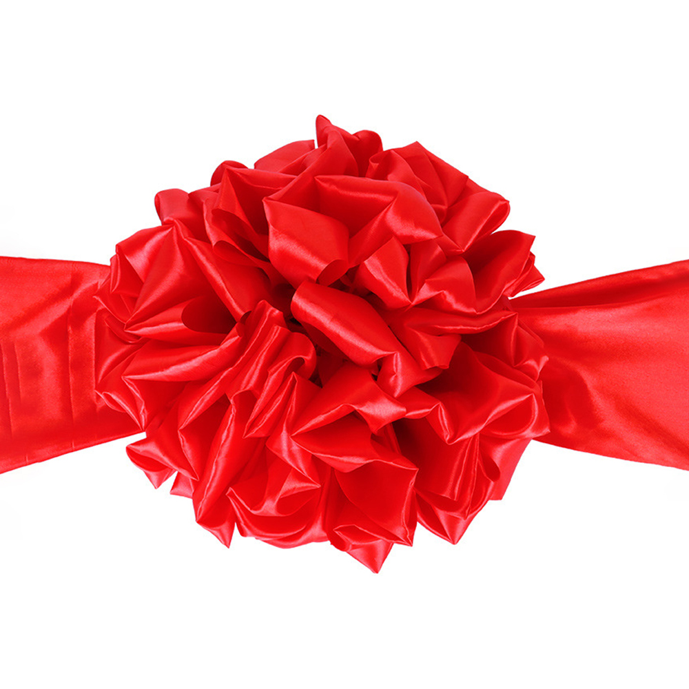 Polocat 15/20/25/30cm Wedding Car Decoration Front Flower Big Red Flower Ball Red Silk Cloth Red Hydrangea Opening Ceremony Ribbon Cutting(In stock)