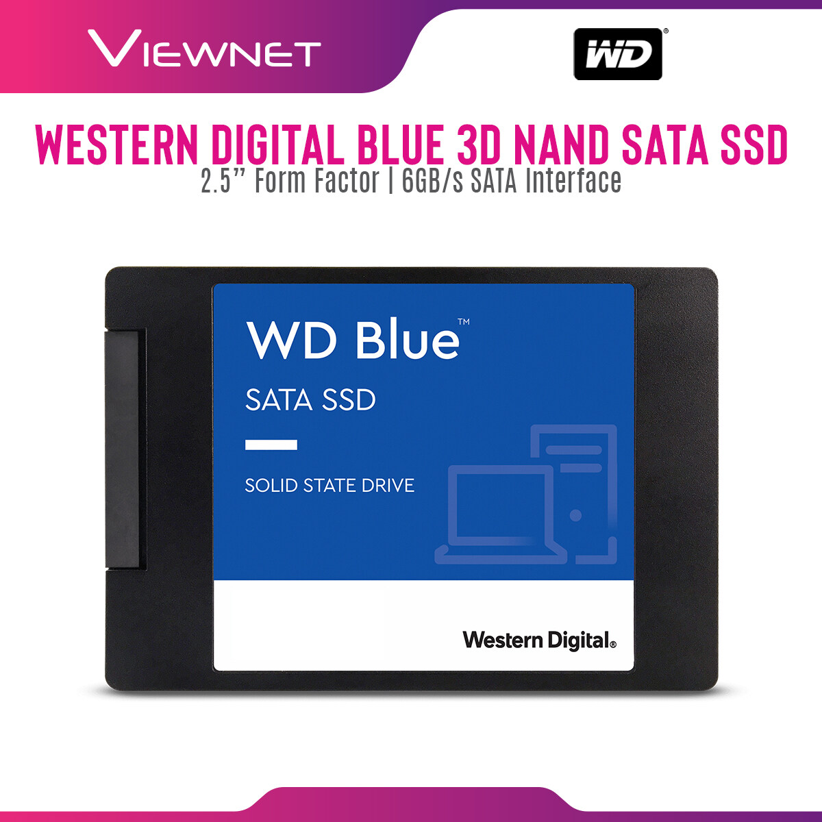 Western Digital SATA Blue 250GB/500GB/1TB/2TB/4TB SSD Solid State Drives (WDS250G2B0A/WDS500G2B0A/WDS100G2B0A/WDS200G2B0A/WDS400G2B0A)