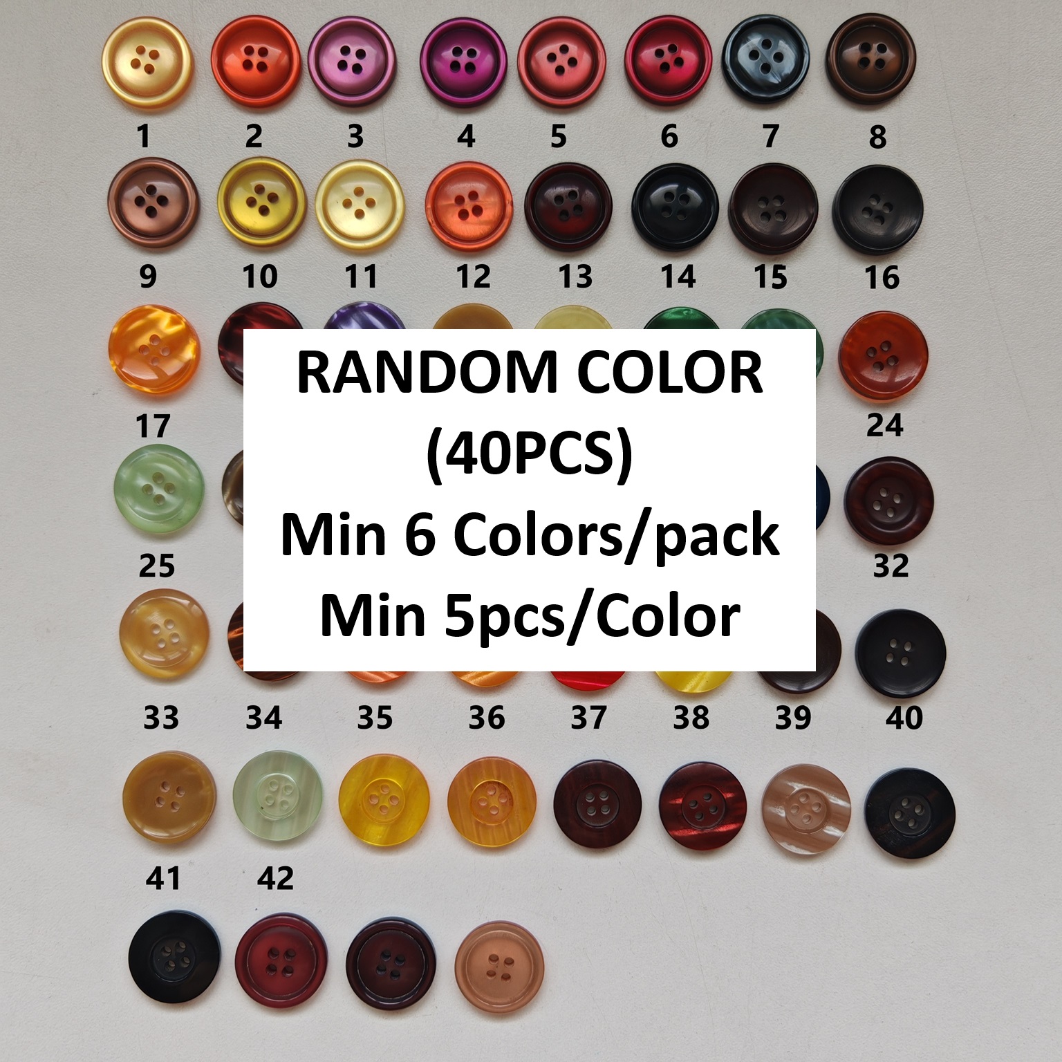 (2cm+/- 20pcs) Big Coat Button Butang Kot Besar 大衣钮 (Sewing/DIY Craft)