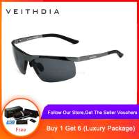 VEITHDIA   Aluminum Magnesium Polarized Lens Mens Sunglasses Driver Mirror Sun glasses Male Fishing 6501