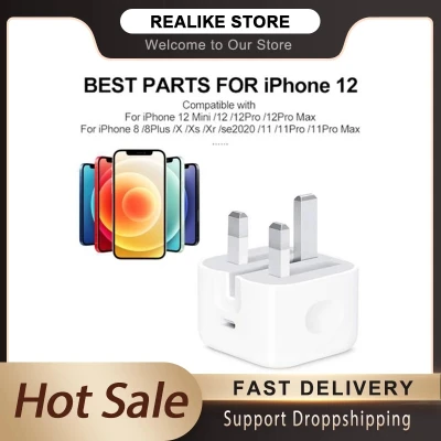 TVLASS IPhone 12 Fast Charger 20W Charging Head Type-c Charging Adapter PD Flash Charging Smart Charger for IPhone 12 Pro Max 11 Xs Xr AirPods Pro iPad Xiaomi