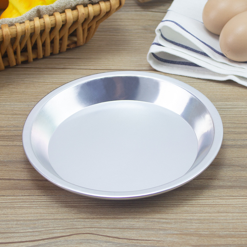 [E hot 59] Special Offer Thickened 8 Inch Anode round Shallow Pizza Plate Aluminum Alloy Pizza Tools