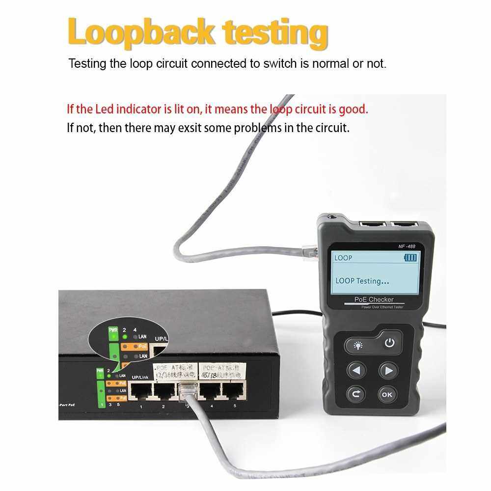 Multi-functional LCD Network Cable Tester PoE Checker Inline PoE ...