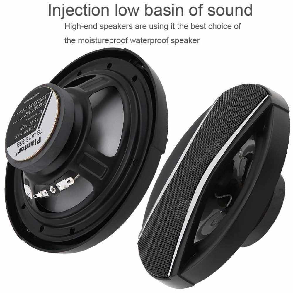 2pcs 6 Inch 650W 4-Way Auto Car HiFi Coaxial Speaker Vehicle Door Auto Audio Music Stereo Full Range Frequency Speakers for Cars (Black)