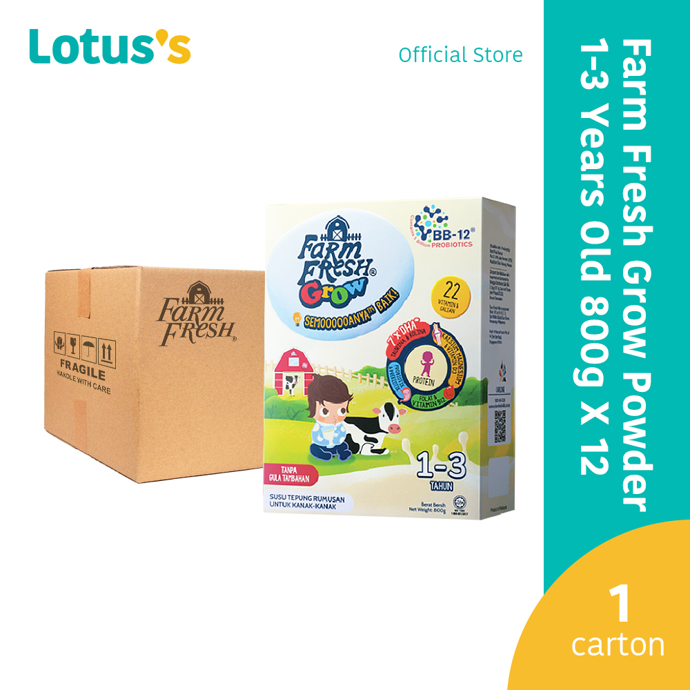 Farm Fresh Grow Powder 1-3 Years Old 800g X 12(1 Carton)